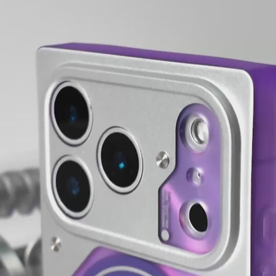 WAKCAS for iPhone 17 Series Square Purple Electroplated MagSafe Case