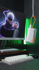 SHARGE Flow 3 Power Bank - 10000 mAh, 45W, Built-in Cable