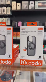 Mcdodo OBase for iPhone 17 Series - Magnetic 360° Ring Stand Case with Camera Button