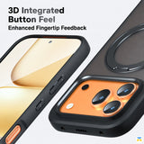 3D Integrated
Button Feel - QIANBEI Honor 600 Series Frosted Magnetic 360° Stand Case