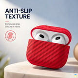ANTI-SLIP TEXTURE - Racer Red Textured Case for AirPods Pro Series