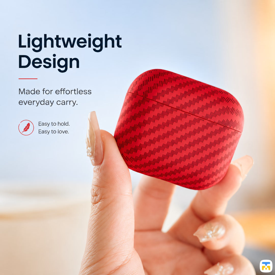 Lightweight Design - Racer Red Textured Case for AirPods Pro Series