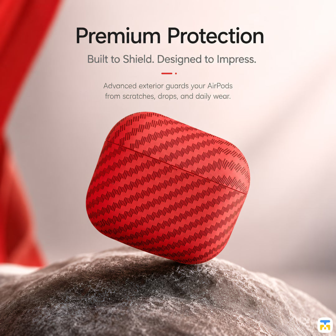 Premium Protection - Racer Red Textured Case for AirPods Pro Series