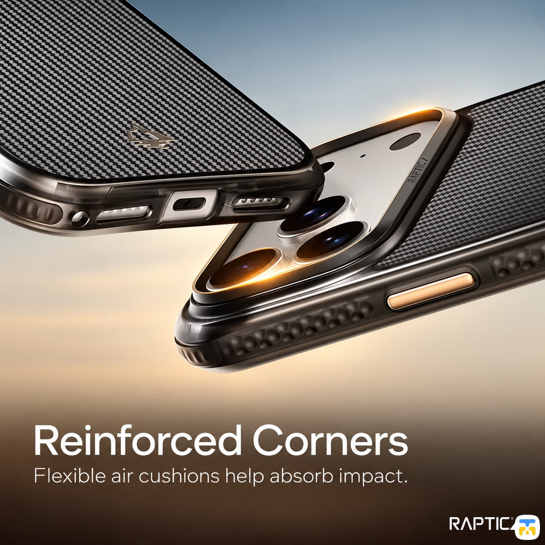Reinforced Corners - RAPTIC Aramid Dual Reynis MagSafe Case for iPhone 17/18 Series