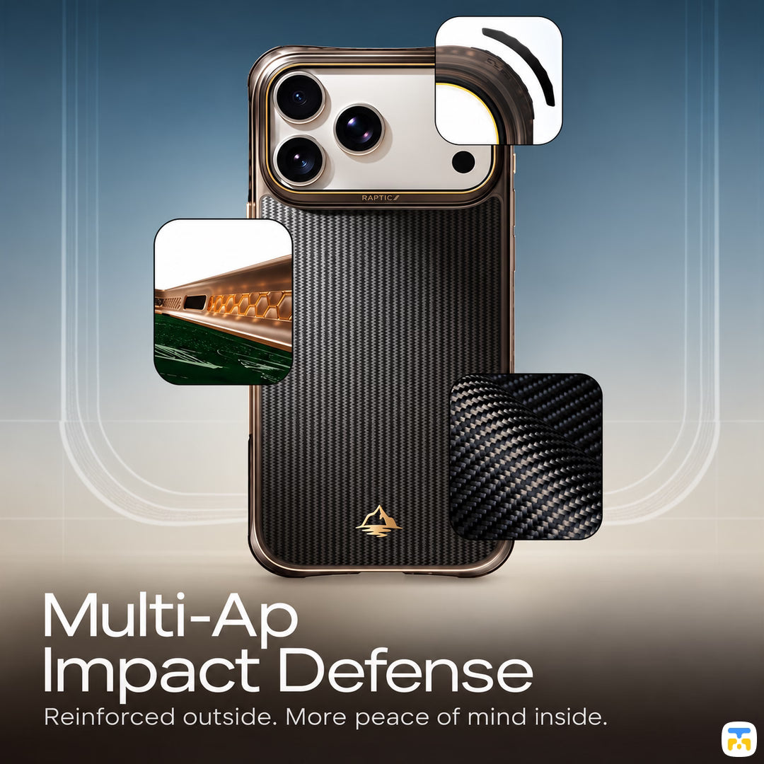 Multi-Ap
Impact Defense - RAPTIC Aramid Dual Reynis MagSafe Case for iPhone 17/18 Series