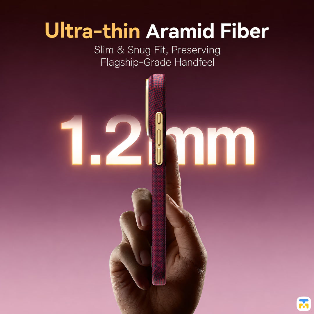 Ultra-thin Aramid Fiber - RAPTIC Bliss Aramid Skin MagSafe Case for iPhone 17/18 Series