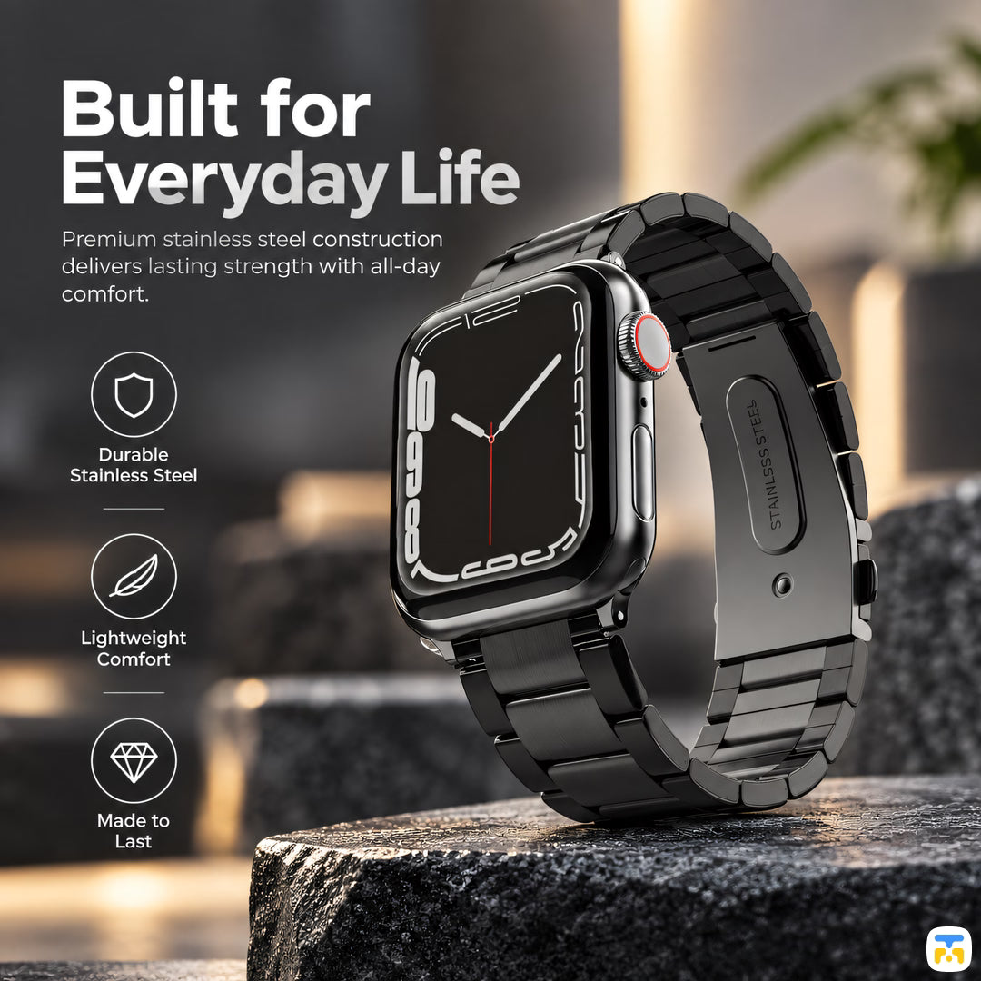 Built for
Everyday Life - RAPTIC Citizen Stainless Steel Strap for Apple Watch