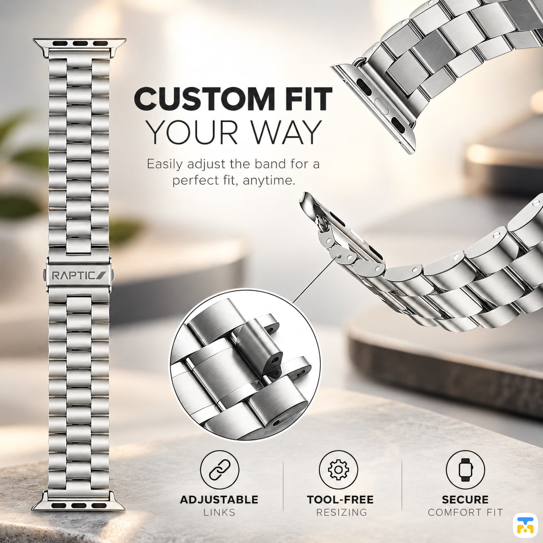 CUSTOM FIT
YOUR WAY - RAPTIC Citizen Stainless Steel Strap for Apple Watch