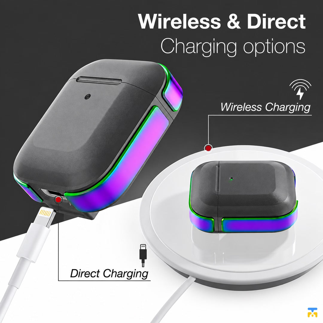 Wireless & Direct
Charging options - RAPTIC Defense Trek AirPods Case