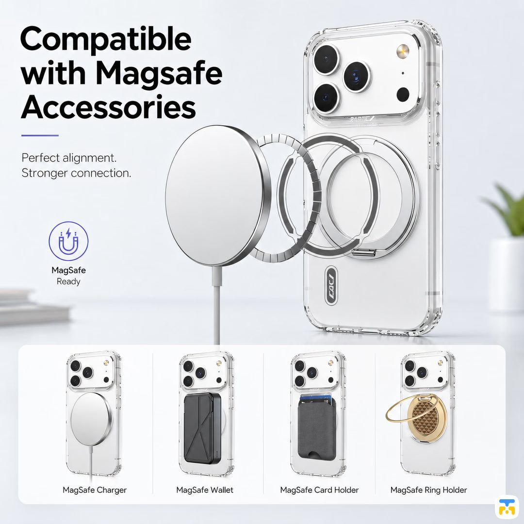 Compatible
with Magsafe
Accessories - RAPTIC for iPhone 17 Series Air Stand MagSafe Case