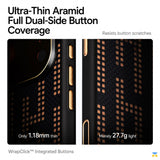 Ultra-Thin Aramid
Full Dual-Side Button
Coverage - RAPTIC for iPhone 17 Series Aramid Dual Grid MagSafe Case