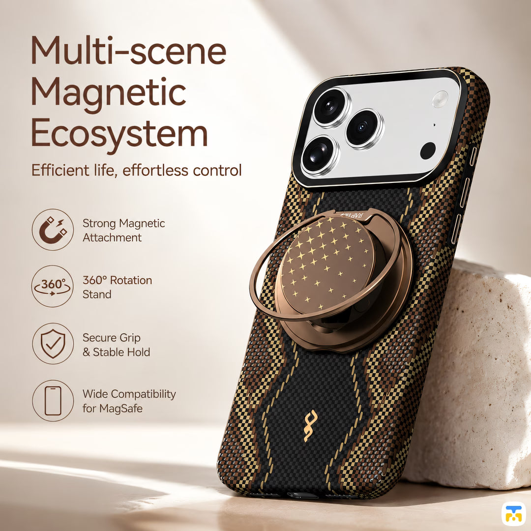 Multi-scene
Magnetic
Ecosystem - RAPTIC for iPhone 17 Series Aramid Skin Scepter MagSafe Case