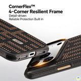 CornerFlex™
4-Corner Resilient Frame - RAPTIC Grid Valor Aramid Dual MagSafe Case for iPhone 17/18 Series