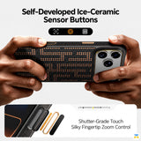 Self-Developed Ice-Ceramic
Sensor Buttons - RAPTIC Grid Valor Aramid Dual MagSafe Case for iPhone 17/18 Series