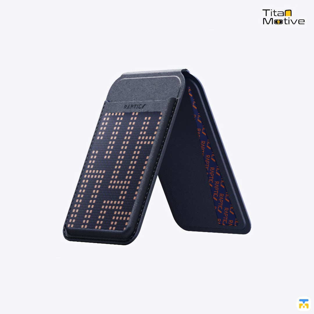 RAPTIC Grid Wisdom Aramid Fiber Magnetic Wallet Stand