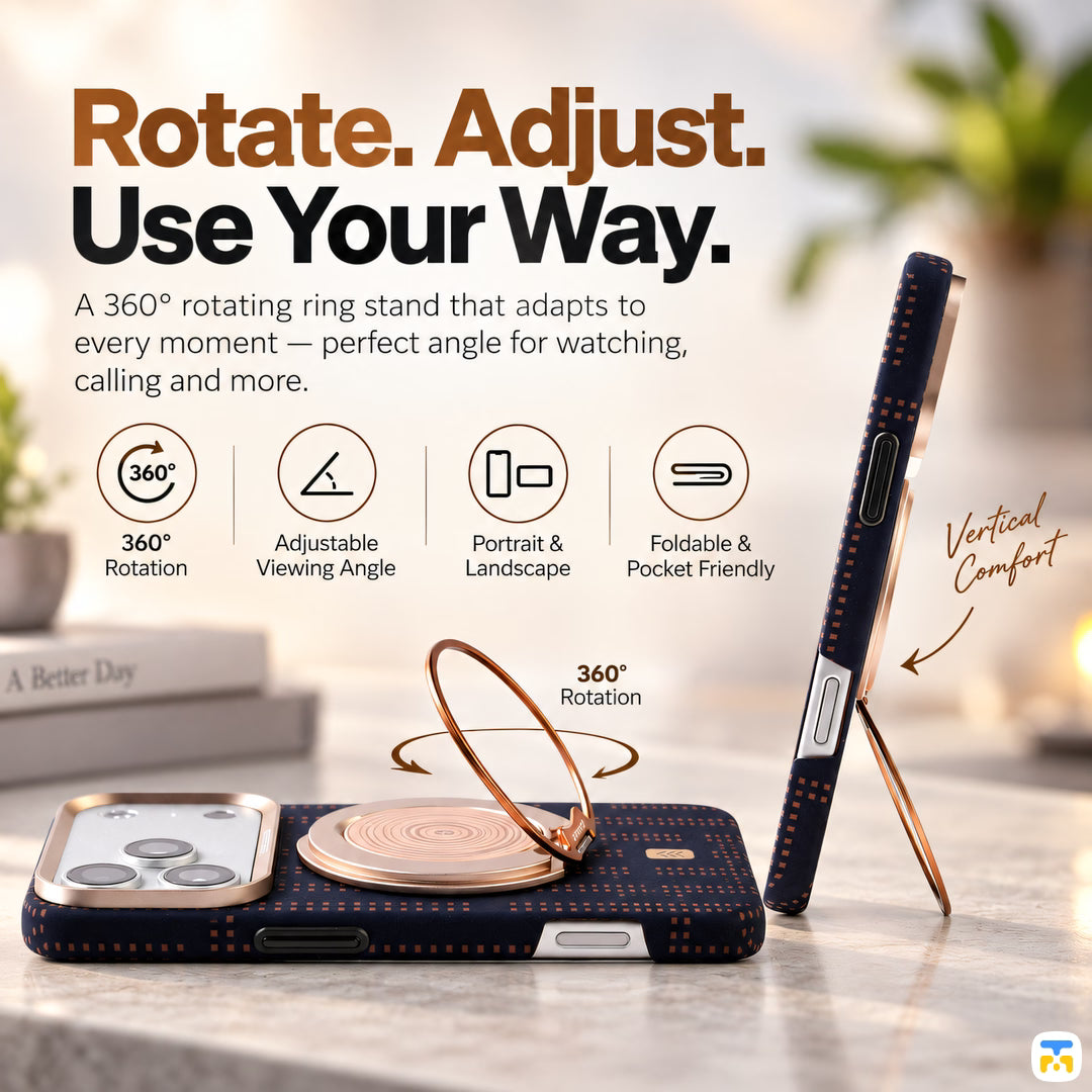 Rotate. Adjust.
Use Your Way. - RAPTIC Grid Wisdom FreeFlow Magnetic Ring Stand