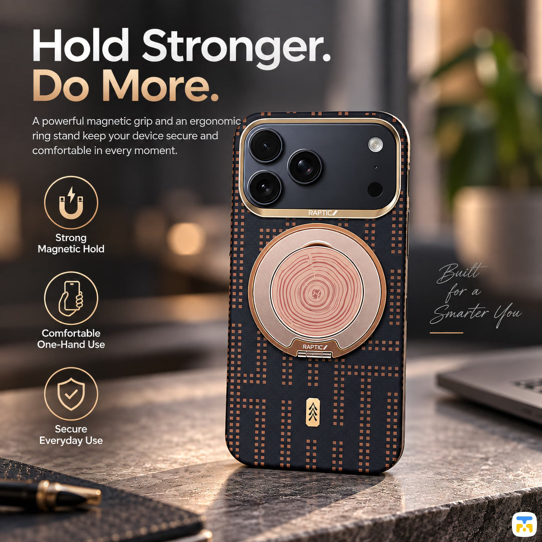 Hold Stronger.
Do More. - RAPTIC Grid Wisdom FreeFlow Magnetic Ring Stand