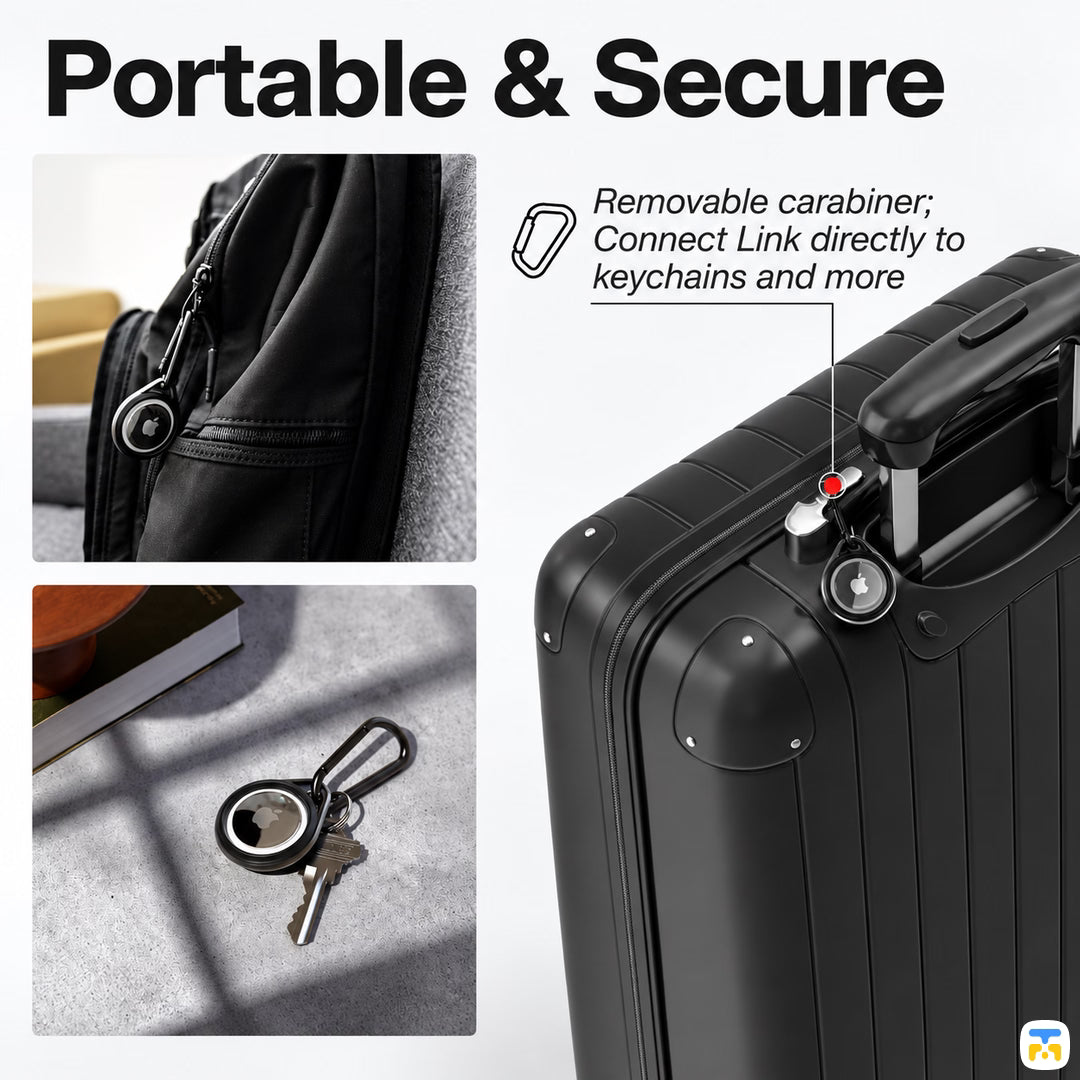 Portable & Secure - RAPTIC Link Apple AirTag Case