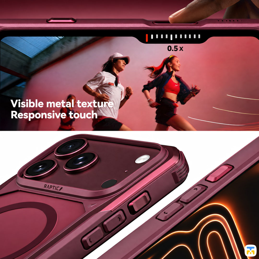 Visible metal texture
Responsive touch - RAPTIC Shield Evo MagSafe Case for iPhone 17/18 Series