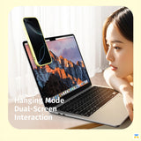 Hanging Mode Dual-Screen Interaction - ROCK Doraemon for iPhone 15 Pro - Rotating Stand - Magsafe Case