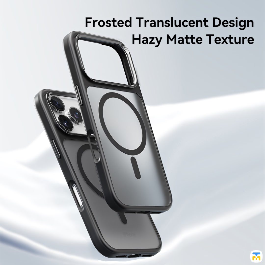 Frosted Translucent Design Hazy Matte Texture - ROCK Guard for iPhone 17 Series with Metal Lens Protection and Magsafe