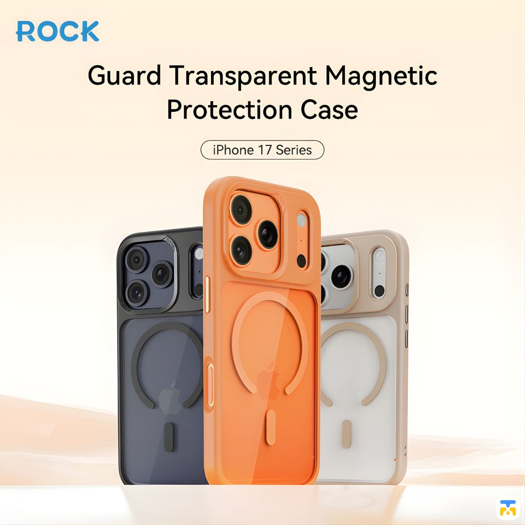 ROCK Guard Transparent Magnetic Protection Case for iPhone 17 Series - Anti drop Lens Protection