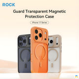 ROCK Guard Transparent Magnetic Protection Case for iPhone 17 Series - Anti drop Lens Protection