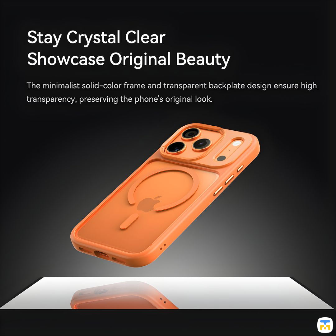 Stay Crystal Clear Showcase Original Beauty - ROCK Guard for iPhone 17 Series -Transparent Case - Magsafe - Lens Protection