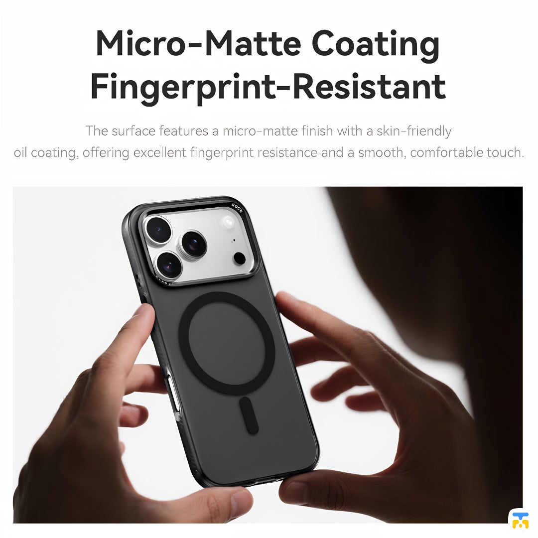 Micro-Matte Coating  Fingerprint-Resistant  - ROCK InShare Matte Magnetic Protection Case (Metal Lens Frame)