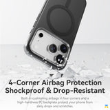 4-Corner Airbag Protection  Shockproof & Drop-Resistant - ROCK InShare Matte Magnetic Protection Case (Metal Lens Frame)