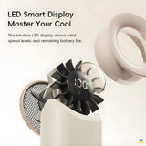 LED Smart Display Master Your Cool - Rock Mini Handheld High-Speed Fan