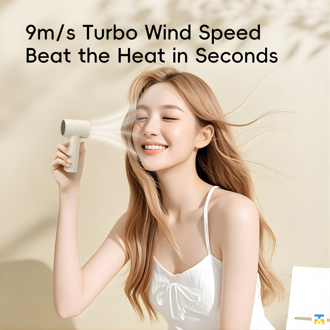 9m/s Turbo Wind Speed Beat the Heat in Seconds - Rock Mini Handheld High-Speed Fan