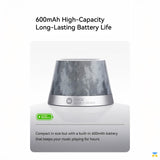 600mAh High-Capacity Long-Lasting Battery Life - ROCK Mini Magnetic Wireless Charging Bluetooth Speaker