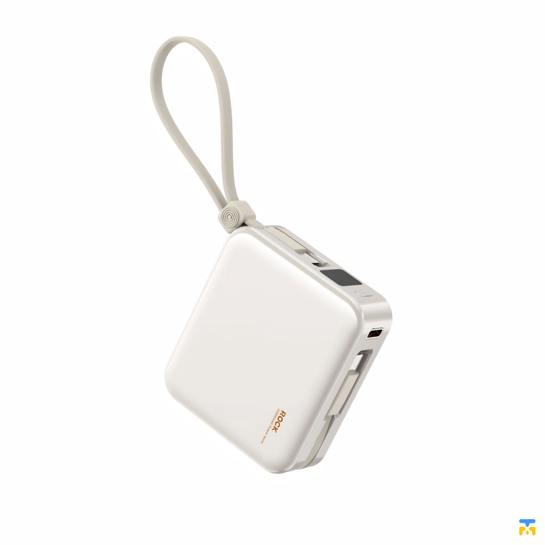 ROCK P73 PD 22.5W Fast Charging Power Bank with Built-in Dual Cables 10000mAh