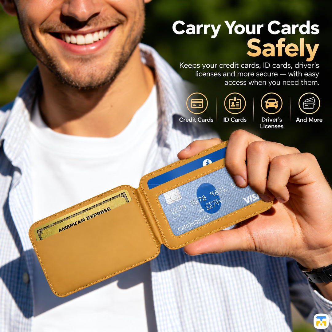 Carry Your Cards
Safely - Santa Barbara Polo Club Magnetic Vegan Leather Wallet