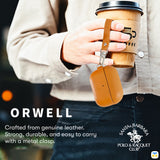 Crafted from genuine leather.
Strong, durable, and easy to carry
with a metal clasp. - Santa Barbara Polo Club Orwell AirPods Case
