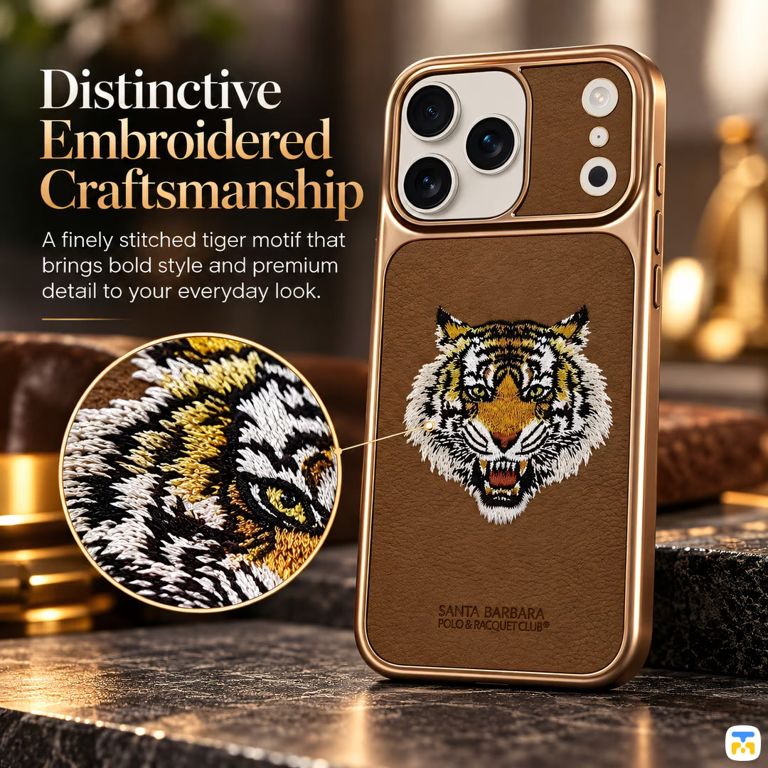 Distinctive
Embroidered
Craftsmanship - Santa Barbara Polo Club Savanna Embroidered Case for iPhone 17/18 Series