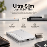 Ultra-Slim
Just 0.24" Thin - SHARGE Disk Plus NVMe Enclosure - Thin, 10Gbps, Built-in USB-C Cable