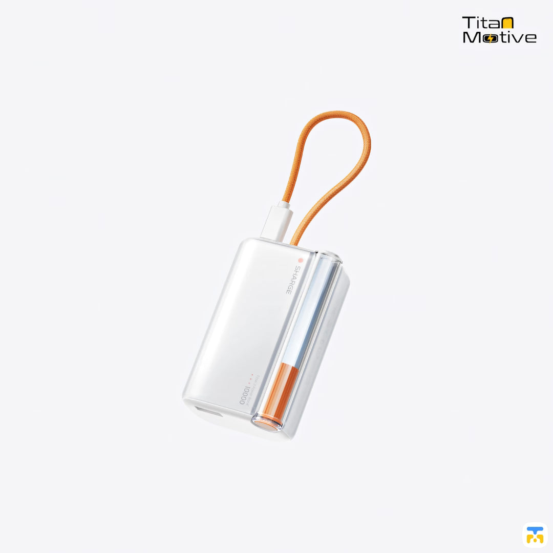 SHARGE Flow 3 Power Bank - 10000 mAh, 45W, Built-in Cable