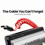 The Cable You Can't Forget - SHARGE Grip Power Bank - 5000 mAh, 22.5W, Tactile Shutter Button