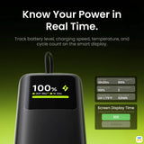 Know Your Power in
Real Time. - SHARGE HyperTower Power Bank - 10K, Display, 45W, Retractable Cable