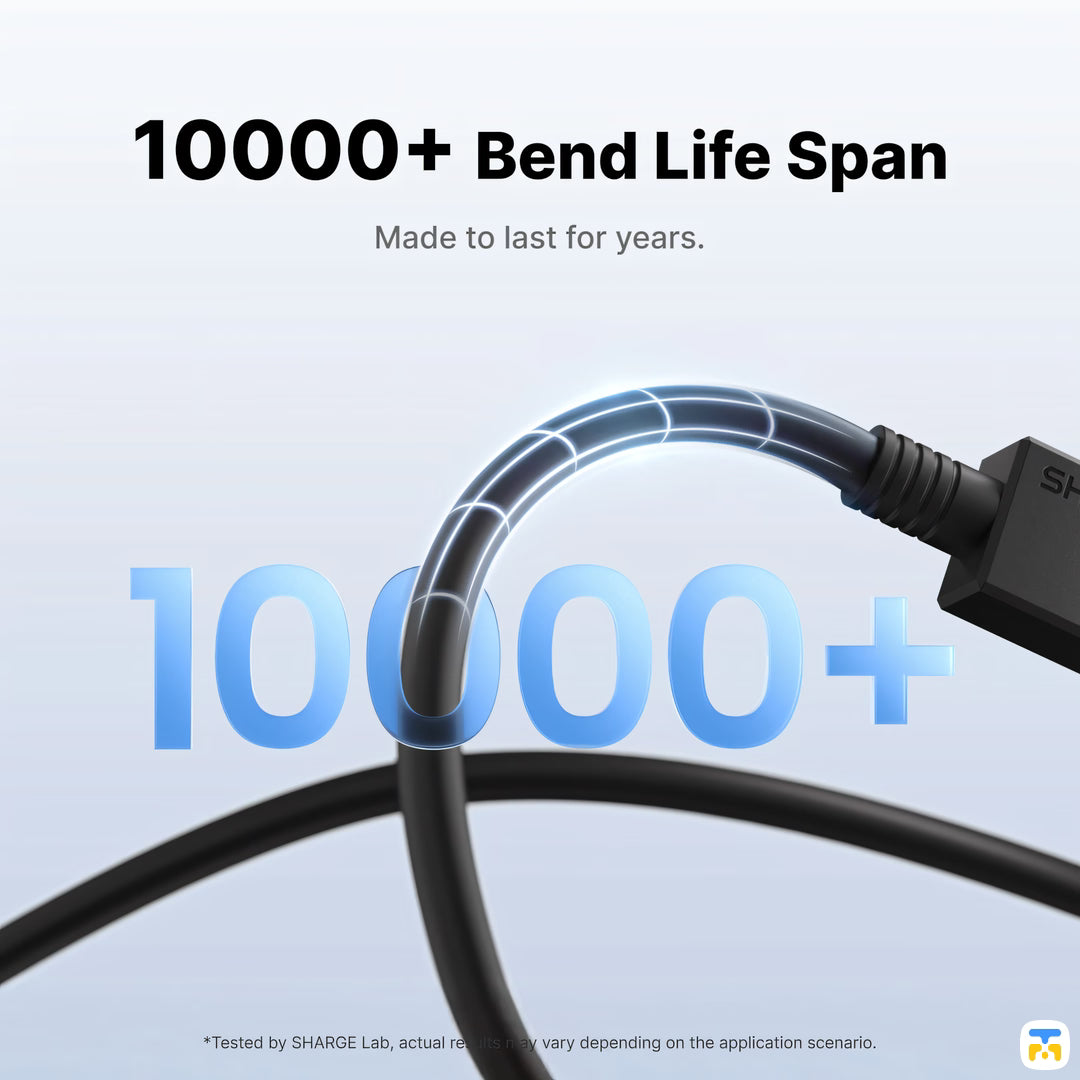 10000+ Bend Life Span - SHARGE L6 240W USB-C to USB-C Cable - 3 Meter