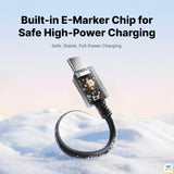 Built-in E-Marker Chip for
Safe High-Power Charging - SHARGE L6 240W USB-C to USB-C Cable - 3 Meter