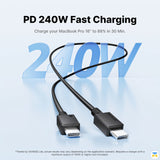 PD 240W Fast Charging - SHARGE L6 240W USB-C to USB-C Cable - 3 Meter