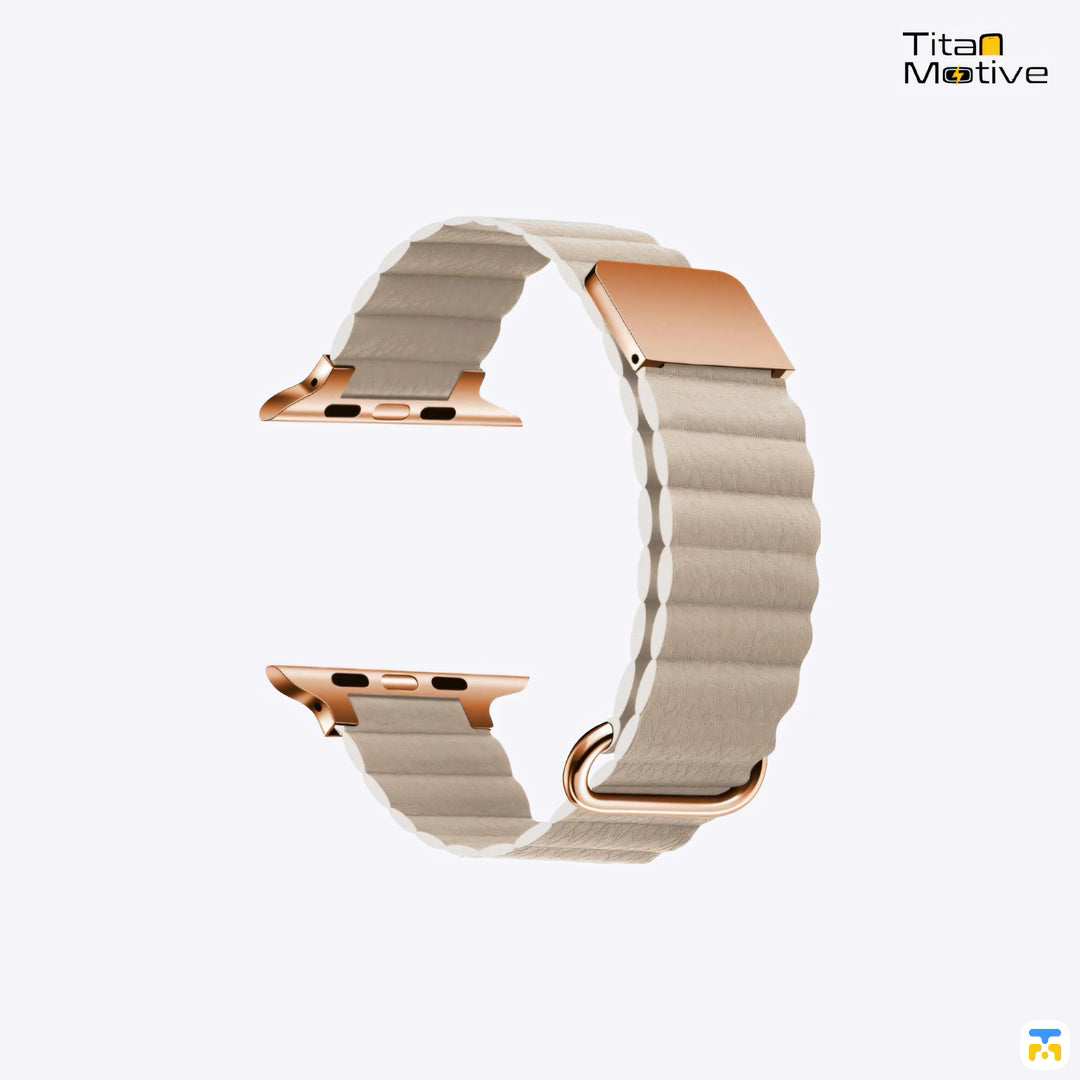 Snap Leather Magnetic Apple Watch Strap for 38-49mm