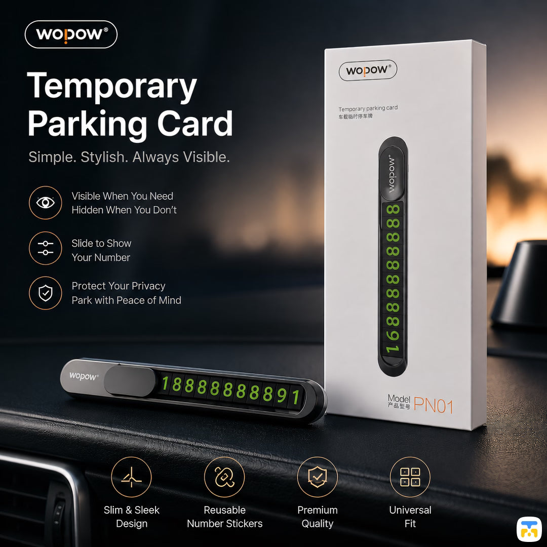 Temporary Parking Card - Temporary parking number plate