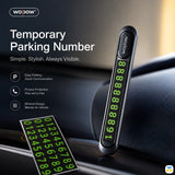 Temporary parking number plate