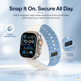 Snap It On. Secure All Day - The Pangolin Slanted Magnetic Apple Watch Sport Band for 38-49mm