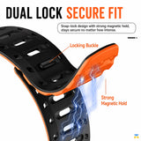 DUAL LOCK SECURE FIT - Tidal Sport Apple Watch Magnetic Silicone Band for 42-49mm