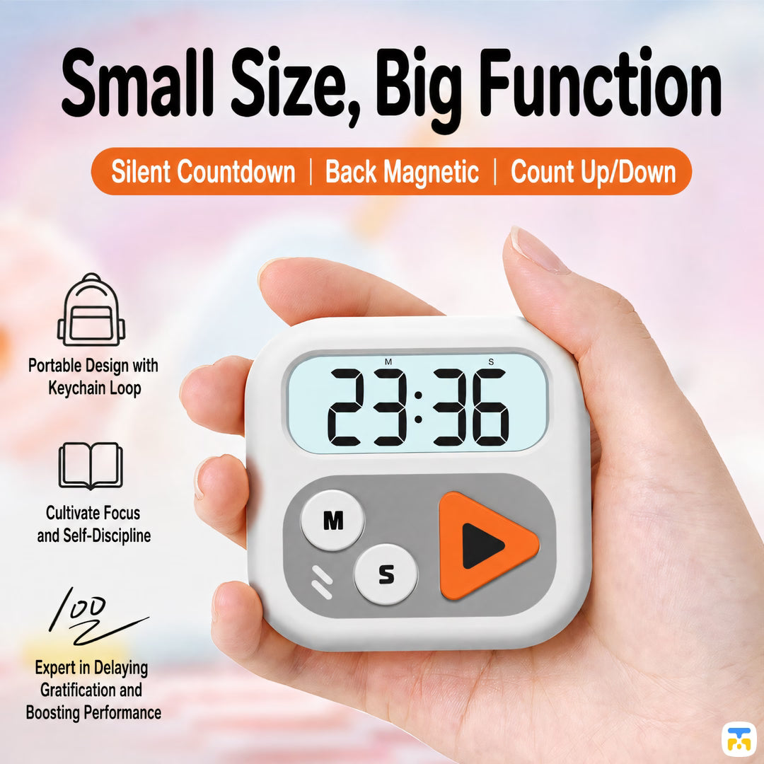 Small Size, Big Function - TIMESS Mini Magnetic Timer for Desks, Kitchens, Studying, and More